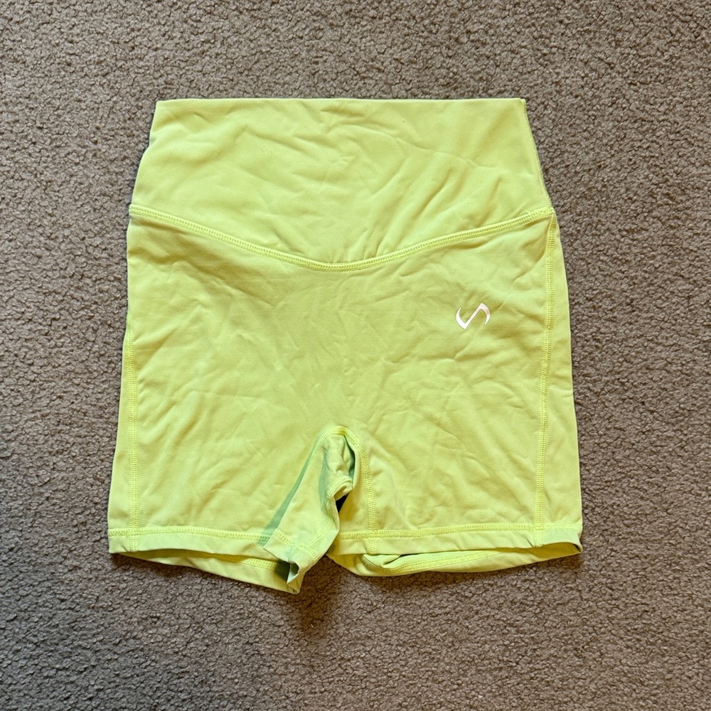Vibrant Lime Athletic Shorts for Women